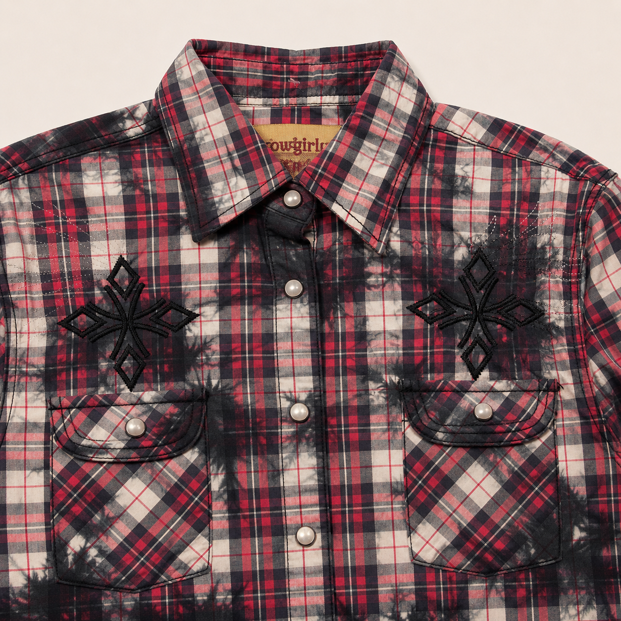 Ladie's Rebel Cross Plaid Snap Shirt