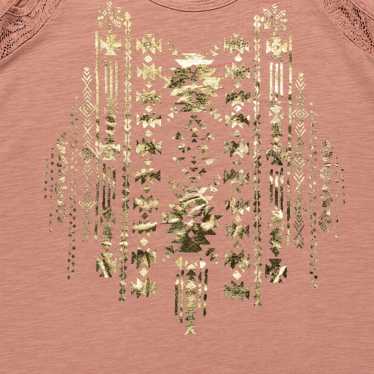 Ladie's Blush Lace Aztec Tank Top