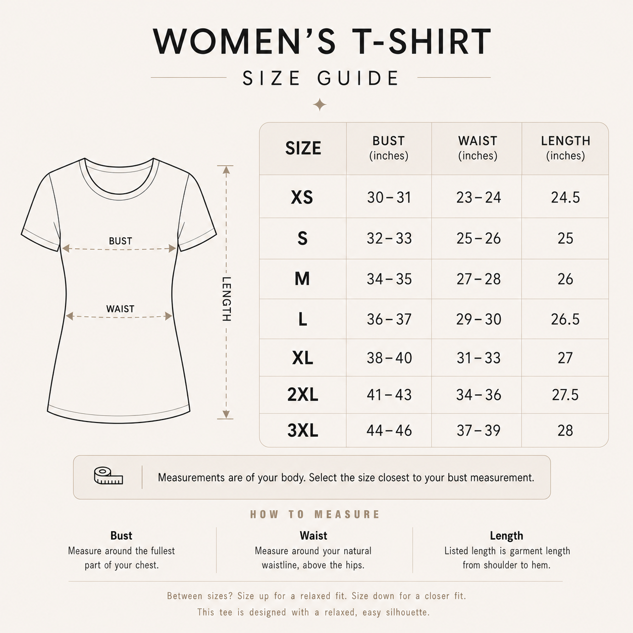 Floral Bull Skull Tank Top Size Chart