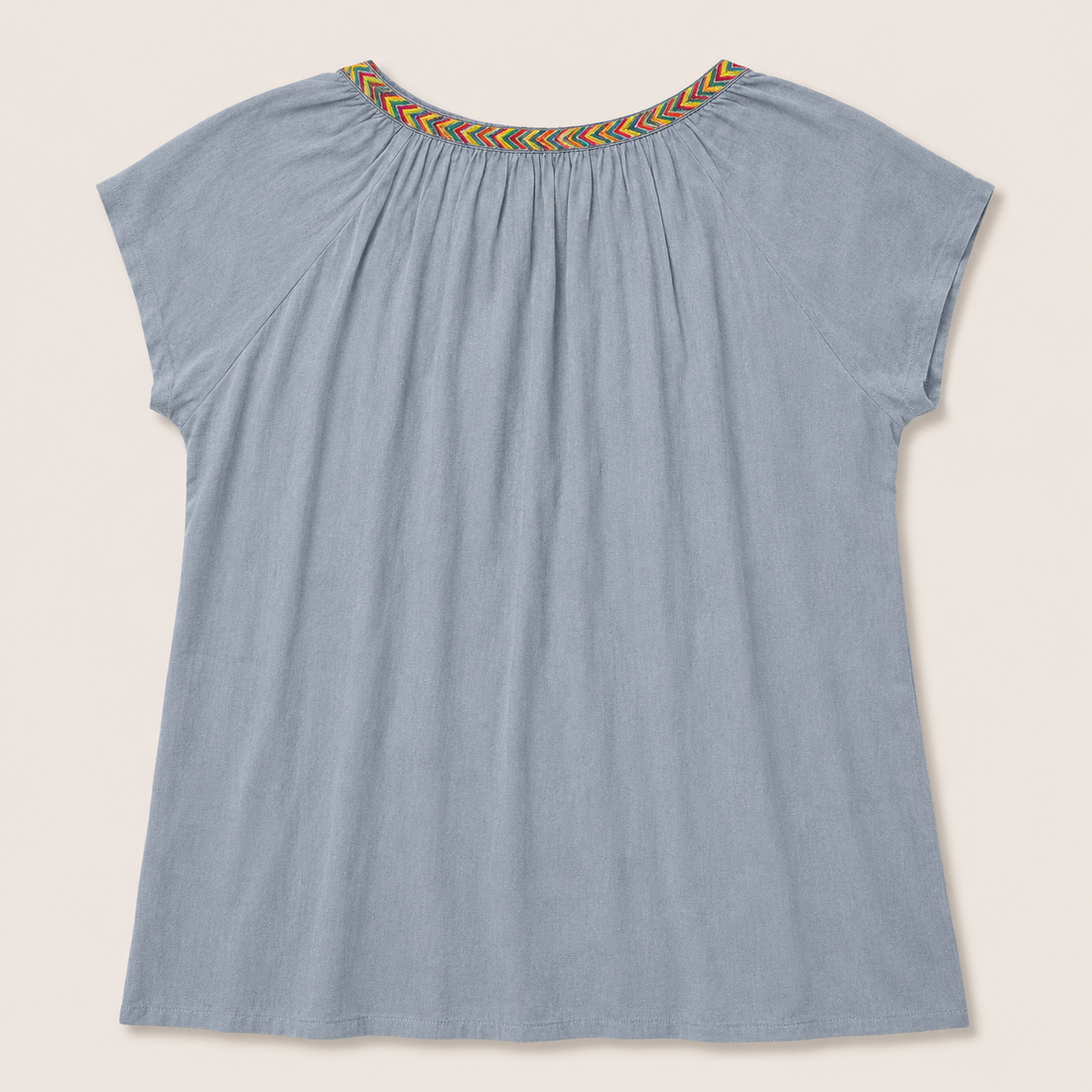 Ladie's Embroidered Boho Peasant Top