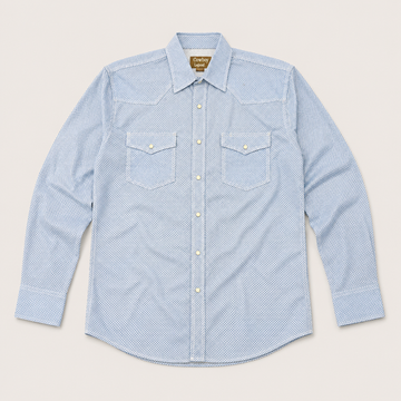 Cowboy Legend Men's Sky Blue Floral Print Pearl Snap Western Shirt