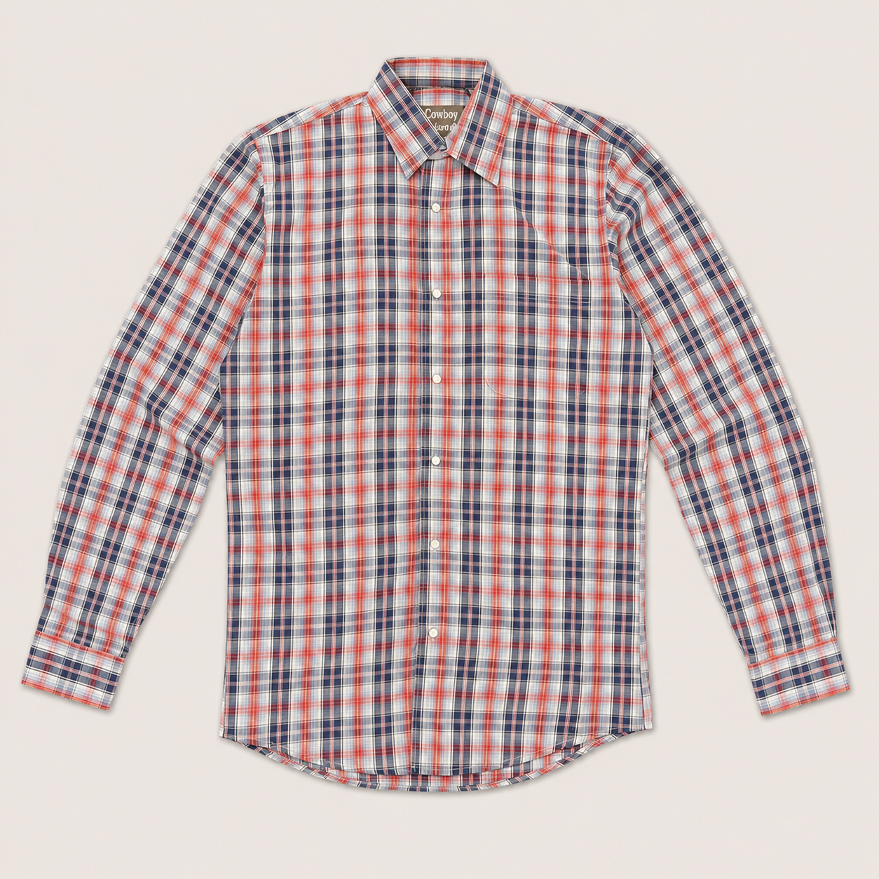 Cowboy Legend Men's Americana Plaid Button-Down Shirt