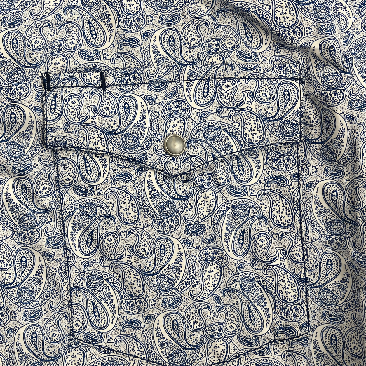 Cowboy Legend Men's Light Blue Paisley Pearl Snap Western Shirt