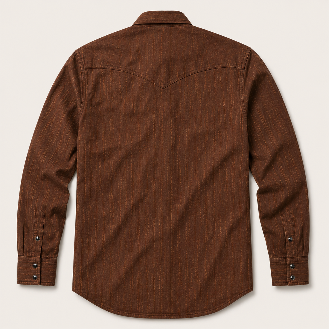Men’s long sleeve Brown Embroidered Western Shirt.