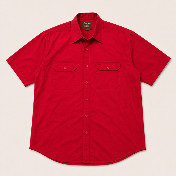Cowboy Legend Crimson Ranch Short Sleeve Shirt