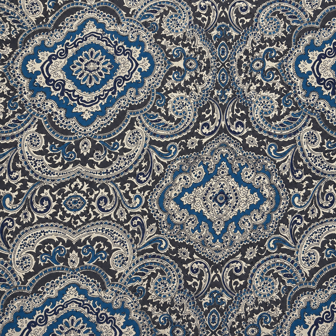 Women’s Midnight Blue Paisley Silk Wildrag Scarf