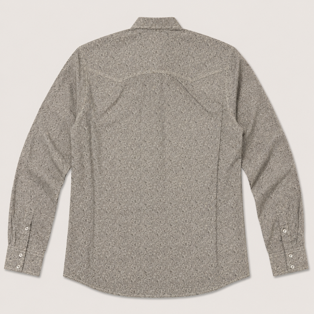 Cowboy Legend Men's Charcoal Grey Paisley Pearl Snap Western Shirt