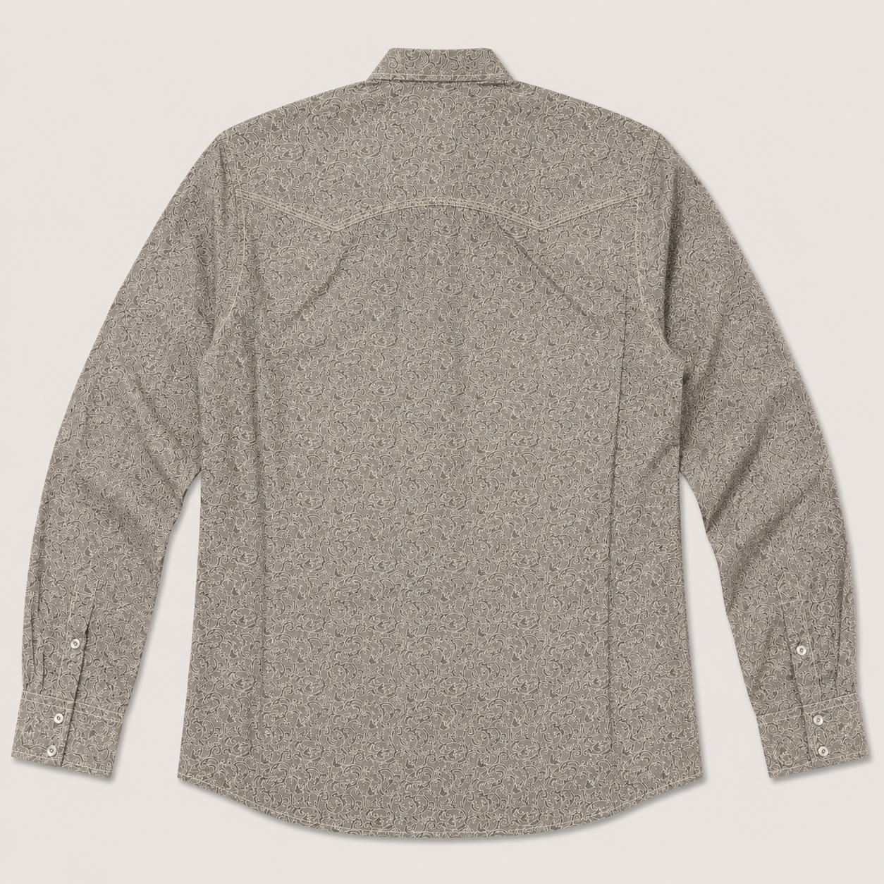 Cowboy Legend Men's Charcoal Grey Paisley Pearl Snap Western Shirt