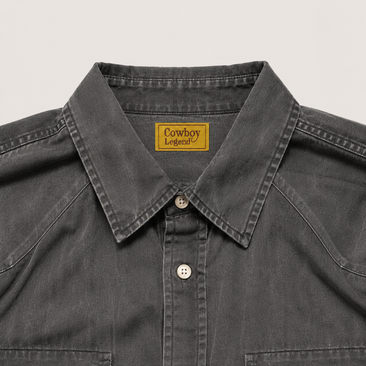 Cowboy Legend Washed Charcoal Western Shirt